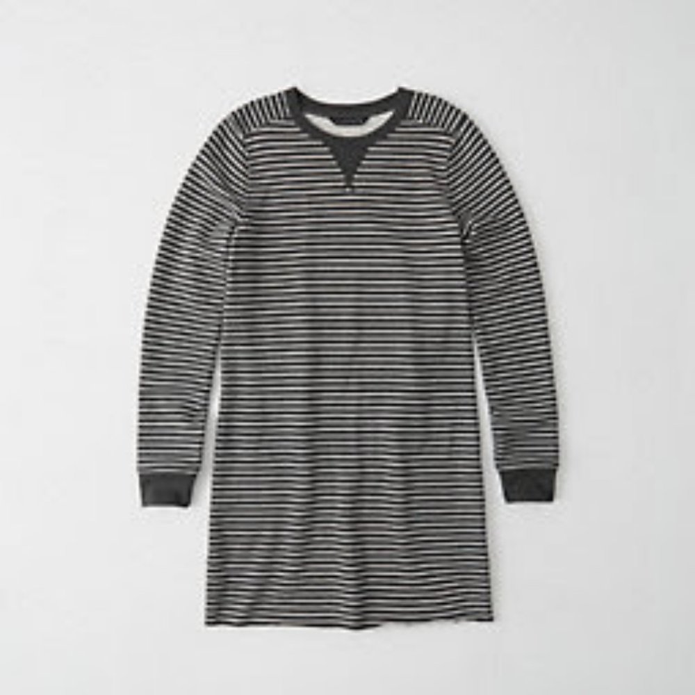 A&F Striped Sweatshirt Dress - Small Tall